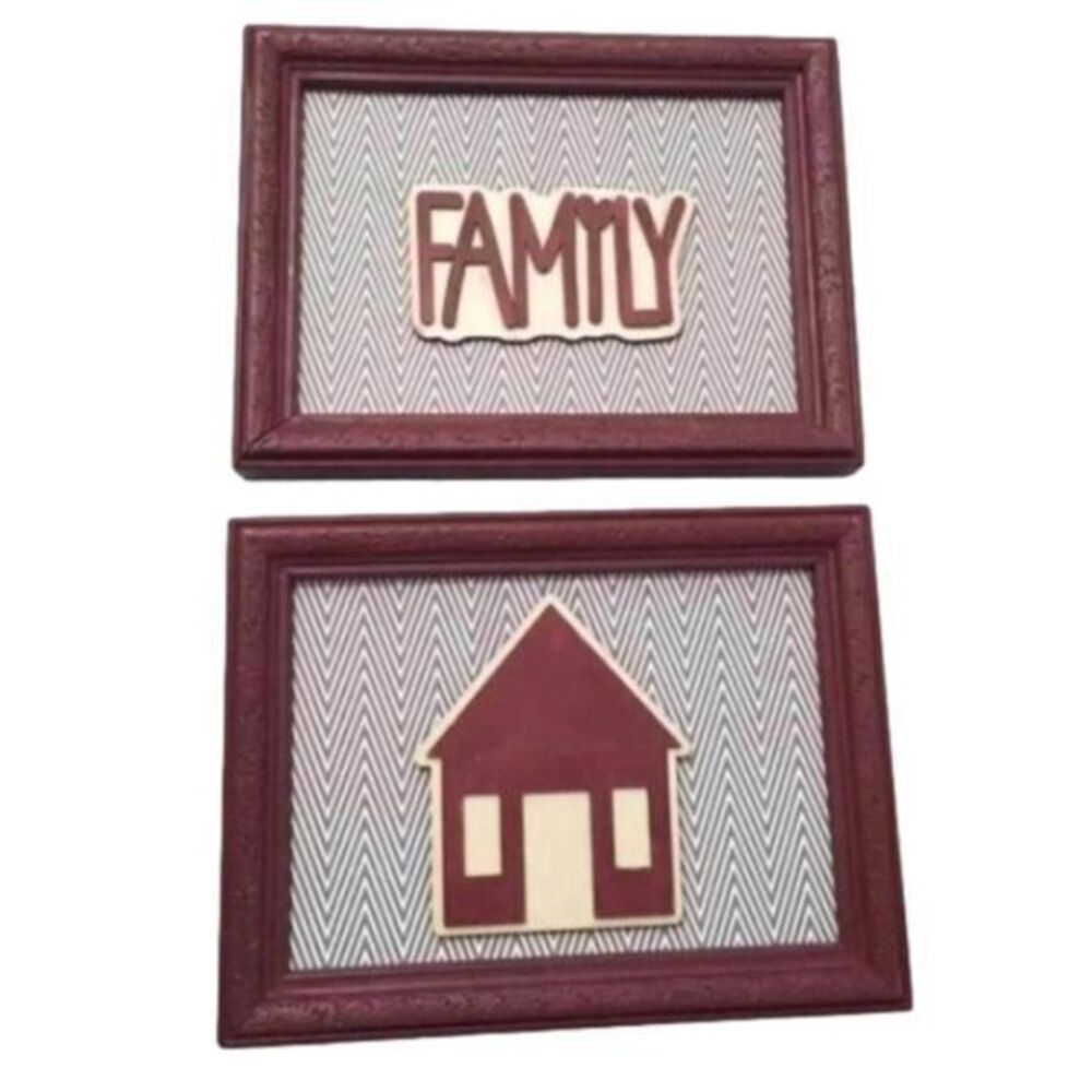 Family & Home Wood Wall Folk Art Farmhouse County Chic